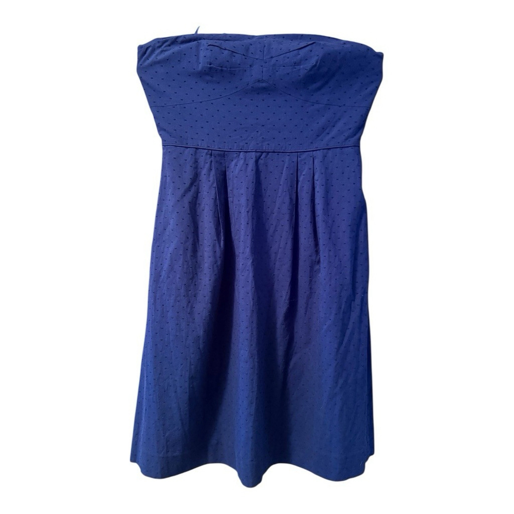 J.Crew Women's Size 8 Swiss Dot Blue Sleeveless Dress Sundress NWT Cotton